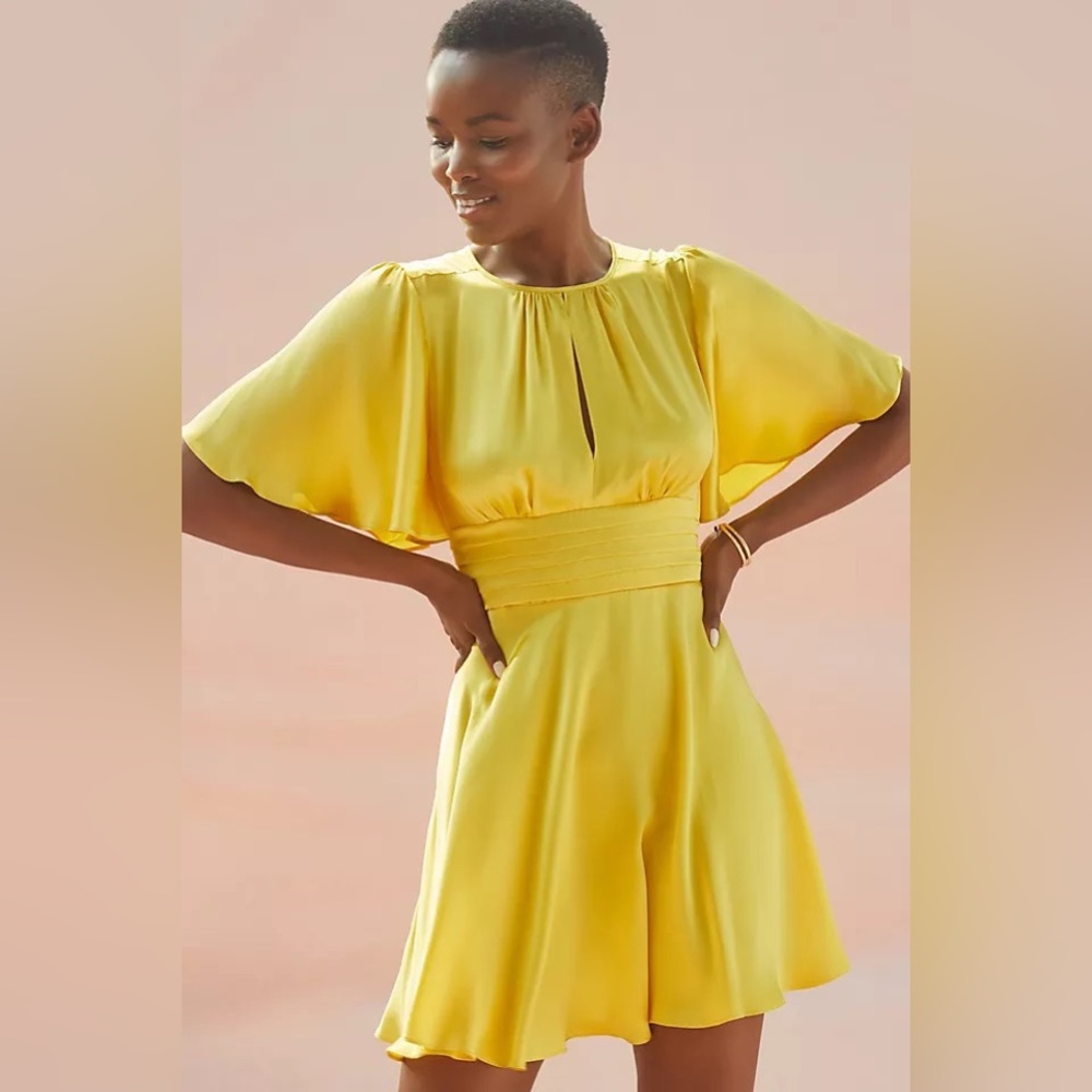 Amanda Uprichard Raya Silk Mini Dress